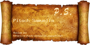 Pitsch Samuella névjegykártya